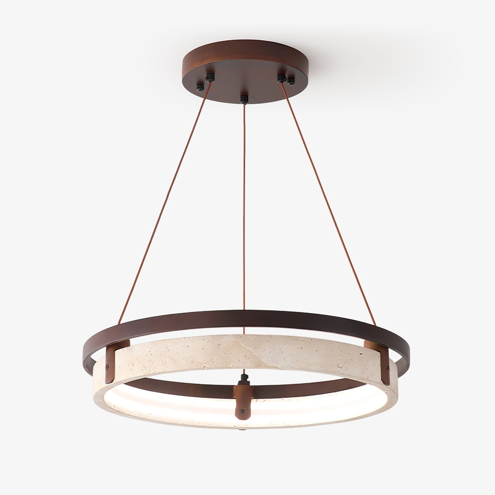 orbit-travertine-pendant-light-anzaz-Yellow Travertine & Walnut Wood-1