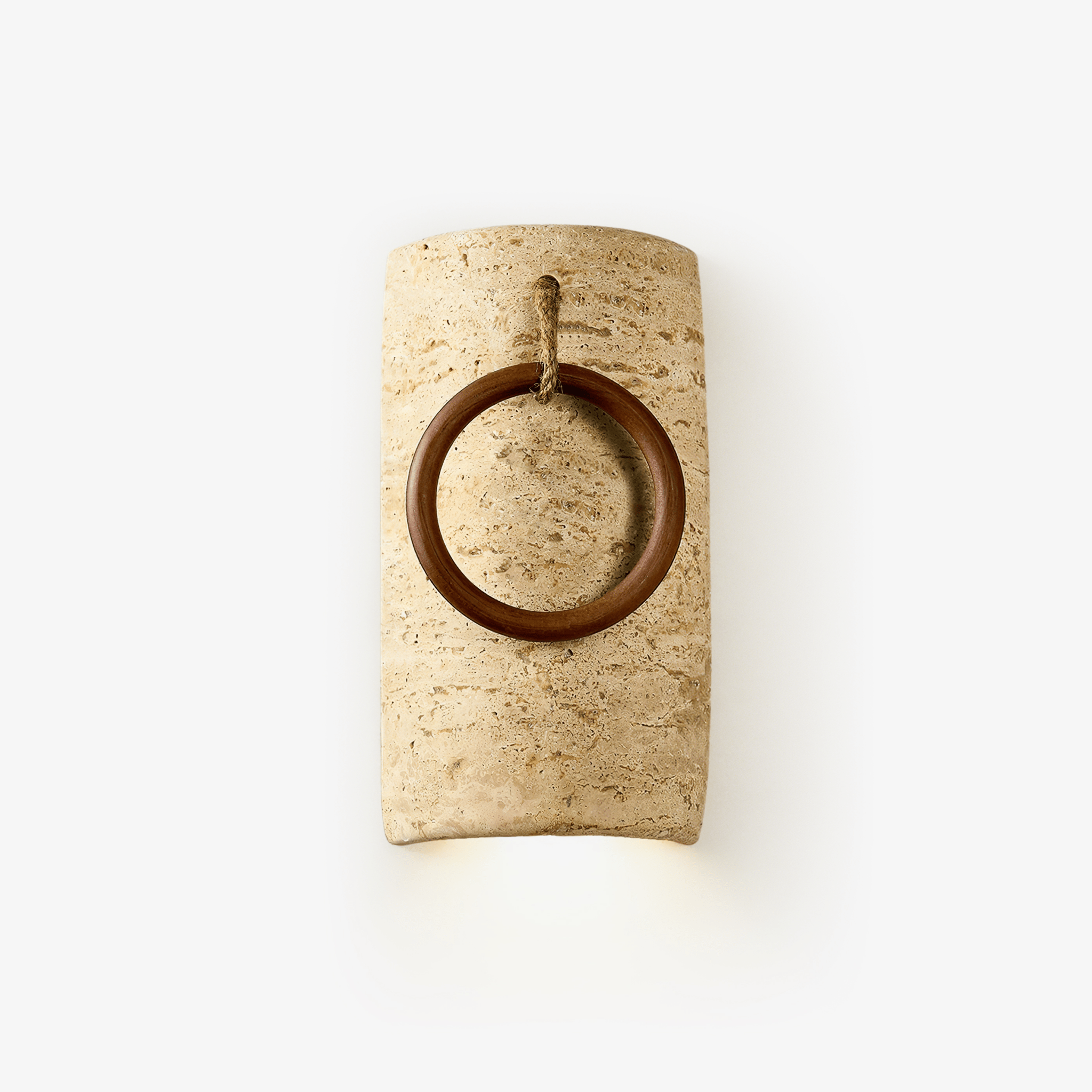 anulo-wall-sconce-anzaz-Yellow Travertine & Walnut Wood-1