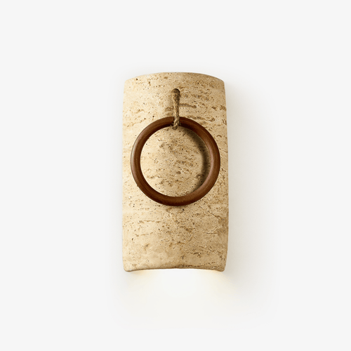 anulo-wall-sconce-anzaz-Yellow Travertine & Walnut Wood-1