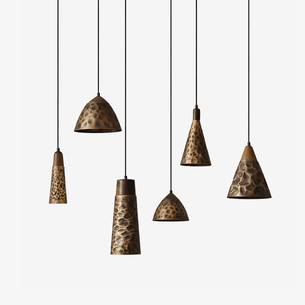 dravik-hammered-brass-pendant-collection-anzaz-Walnut Color & Brass-1