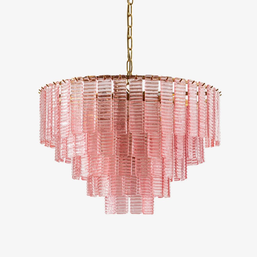 opalora-pink-murano-chandelier-anzaz-Gold & Pink-1