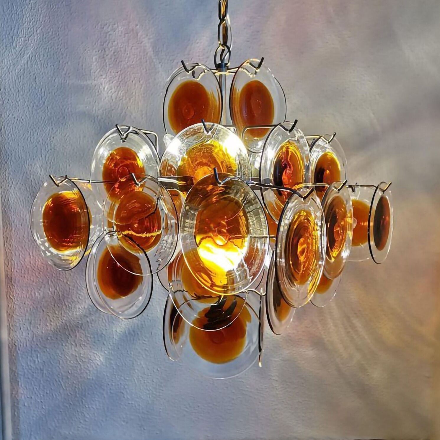 mazzega-vistosi-murano-chandelier-anzaz-Nickel & Dark brown + Light brown glass-3
