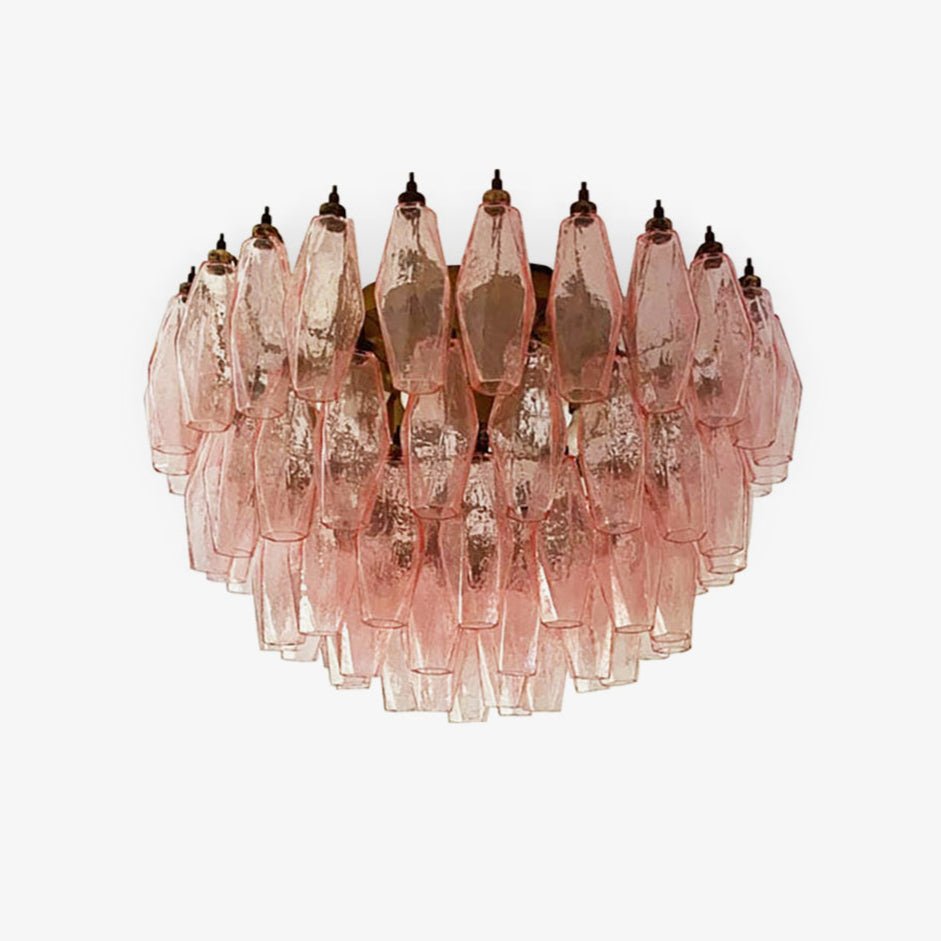 murano-rhombus-pink-glass-ceiling-lamp-anzaz-Pink & Luxury Gold-1