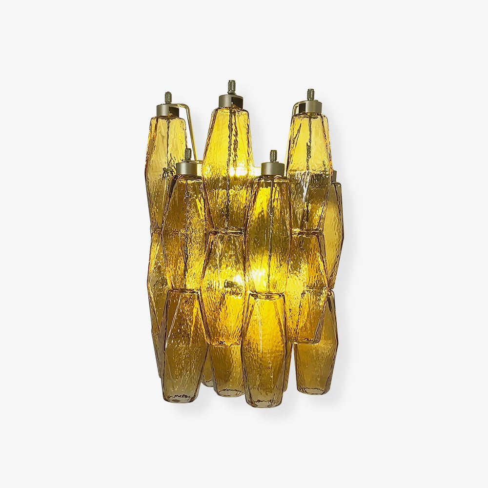 murano-rhombus-amber-glass-wall-lamp-anzaz-Amber & Nickel-1