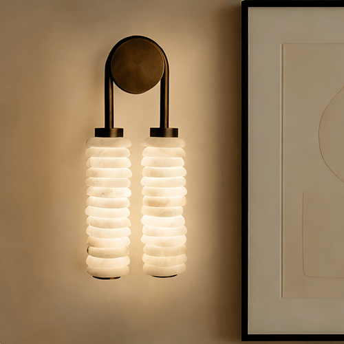 calla-ribbed-sconce-anzaz-Bronze & White-2
