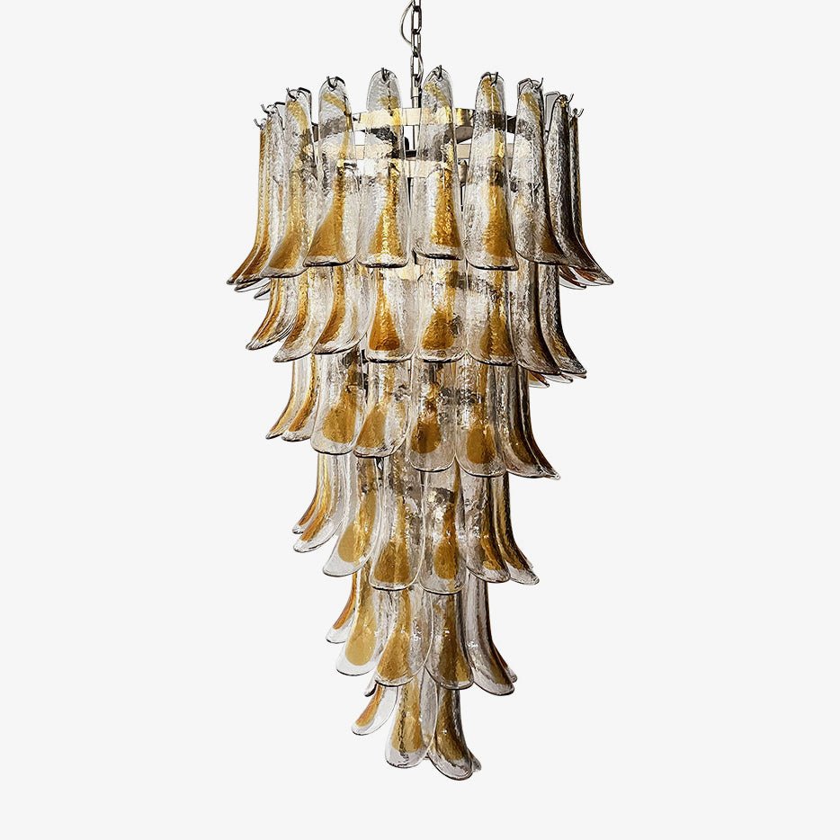 marigold-murano-chandelier-anzaz-Amber & Nickel-1