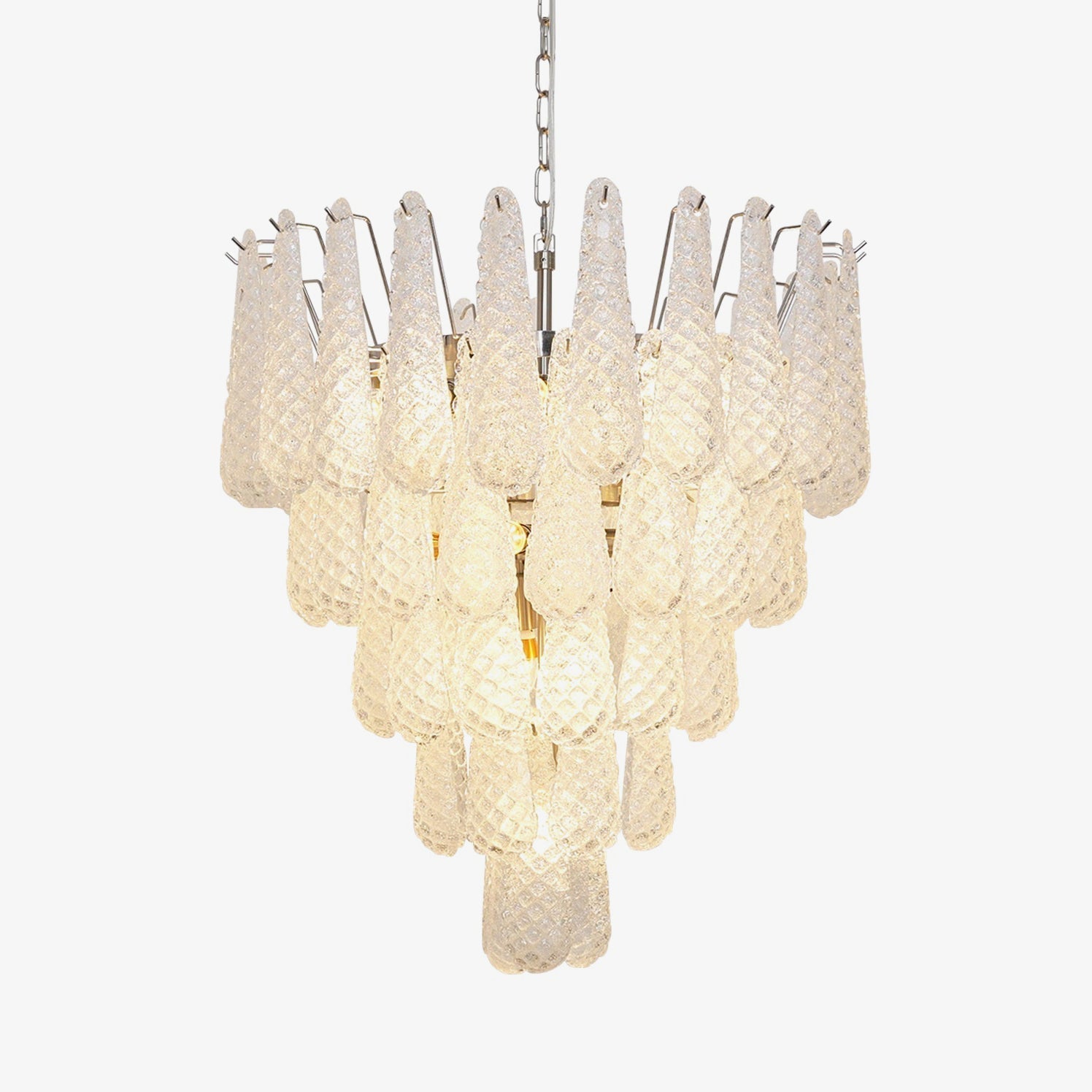 murano-glass-dewdrop-chandelier-anzaz-Nickel & White-1