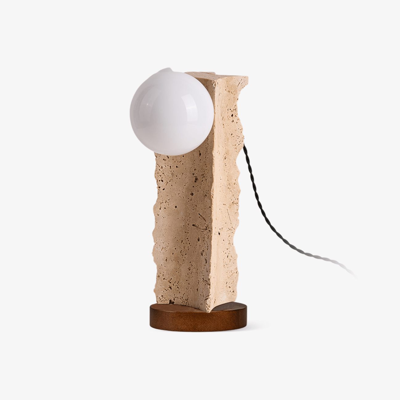 terra-travertine-orb-table-lamp-anzaz-Yellow Travertine & Walnut Color-1
