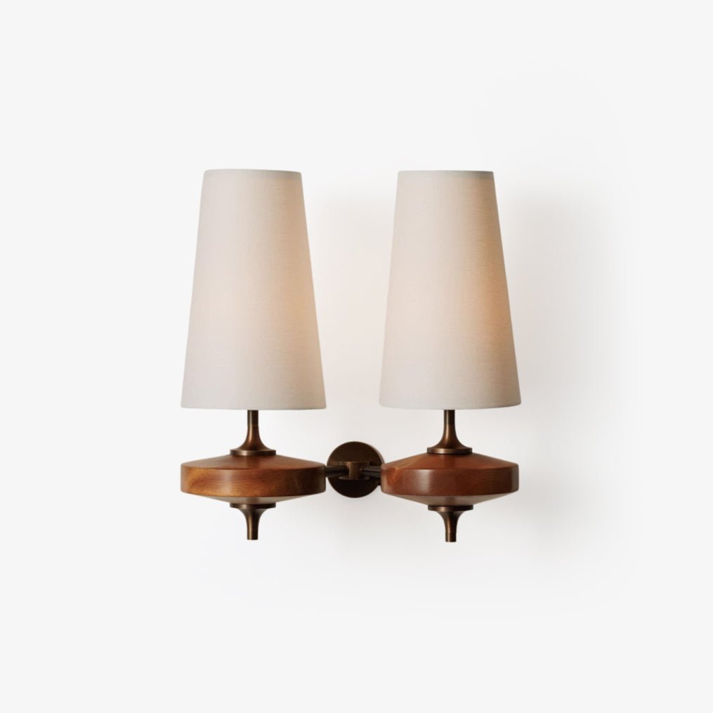 orlan-twin-shade-wall-sconce-anzaz-White & Bronze & Walnut Wood-1
