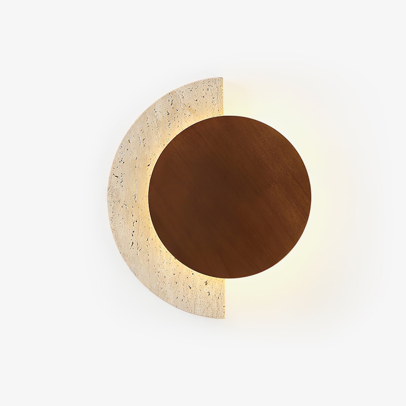 crescent-halo-wall-sconce-anzaz-Yellow Travertine & Walnut Color-1