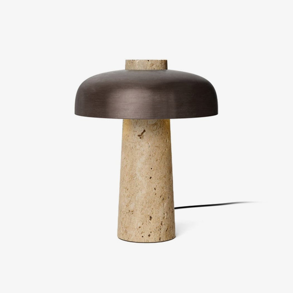 terra-dome-table-lamp-anzaz-Yellow Travertine & Black-1