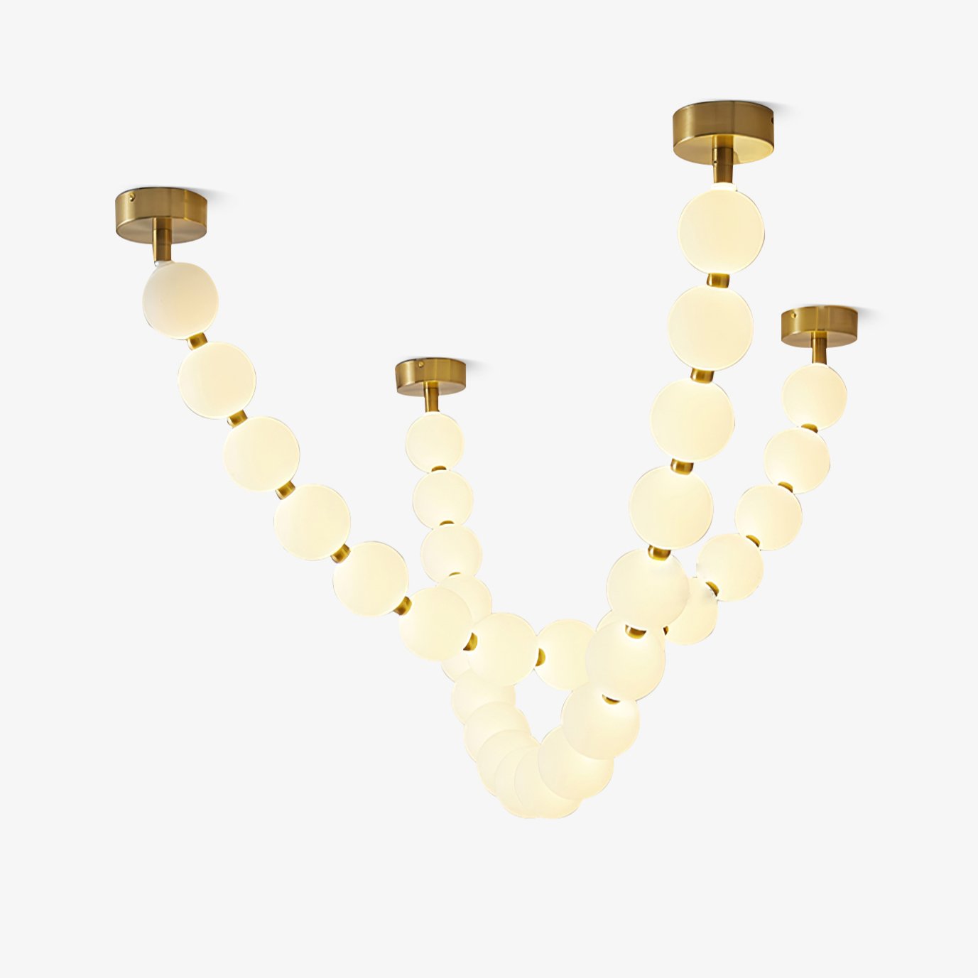 pearl-necklace-balls-chandelier-anzaz-Gold & White-1