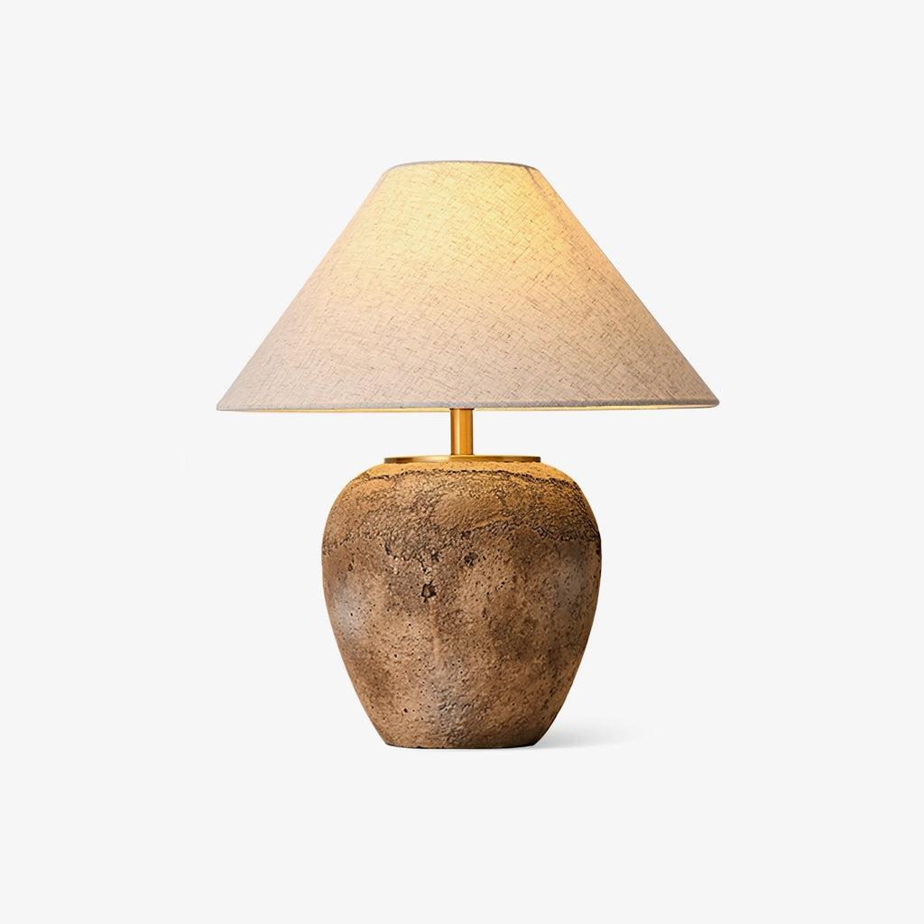 emery-terra-table-lamp-anzaz-Weathered ceramic & White-1