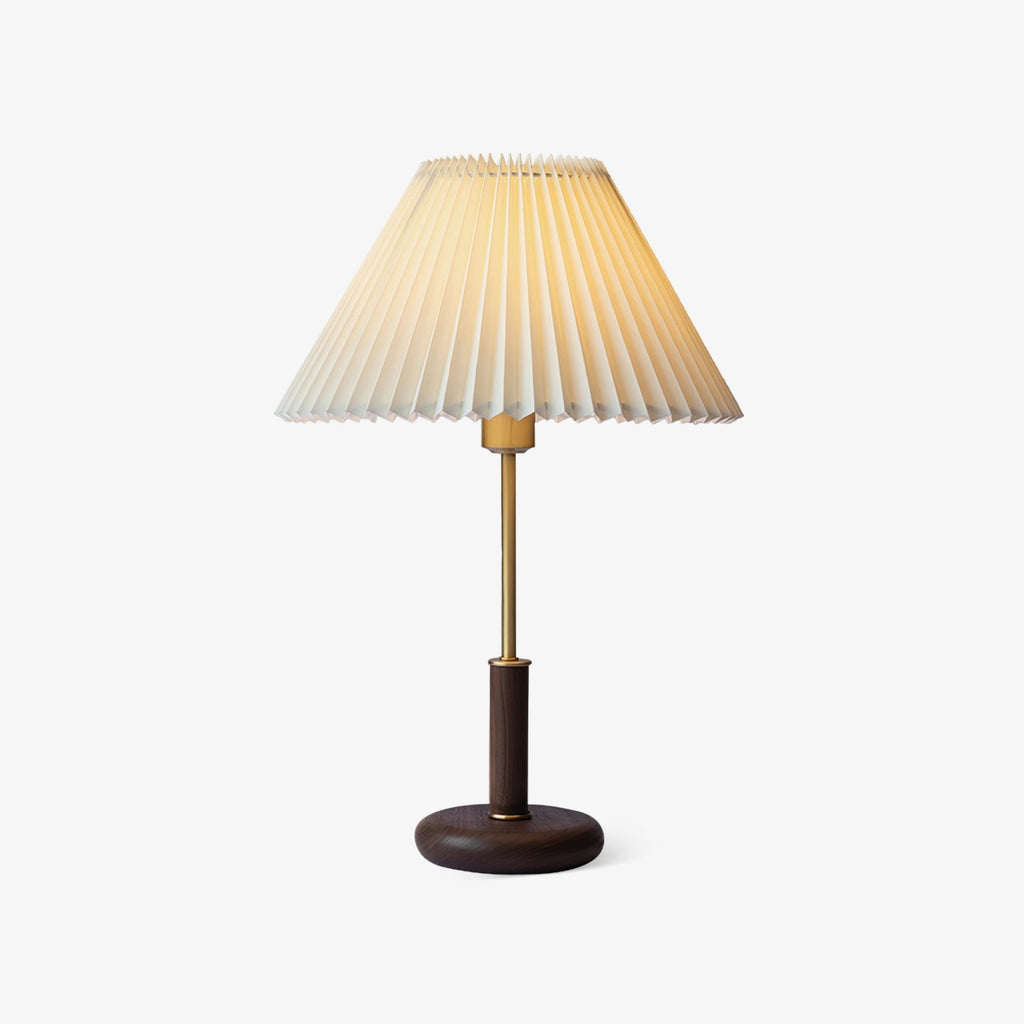 pleated-walnut-table-lamp-anzaz-Walnut Color & White-1