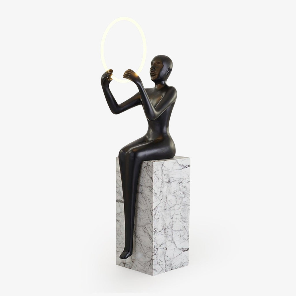 elena-sculpture-floor-lamp-anzaz-Black & White Marble-1