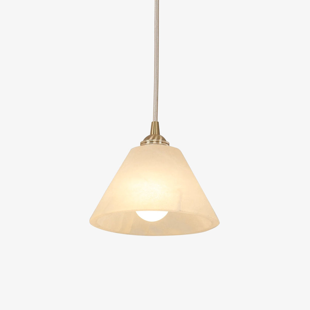 conical-brass-pendant-lamp-anzaz-Brass & White Alabaster-1