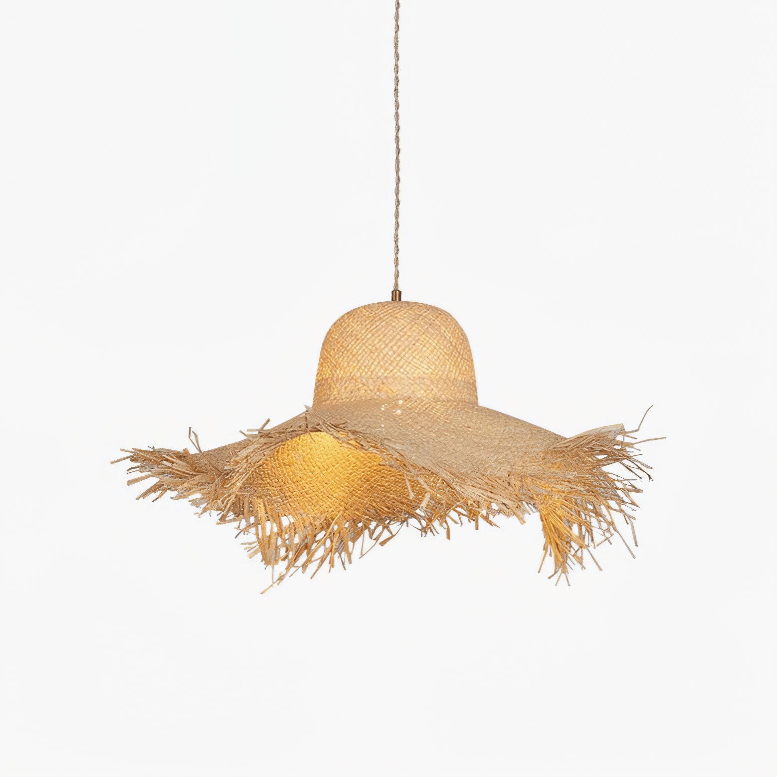 rattan-straw-hat-pendant-light-anzaz-Natural rattan-1