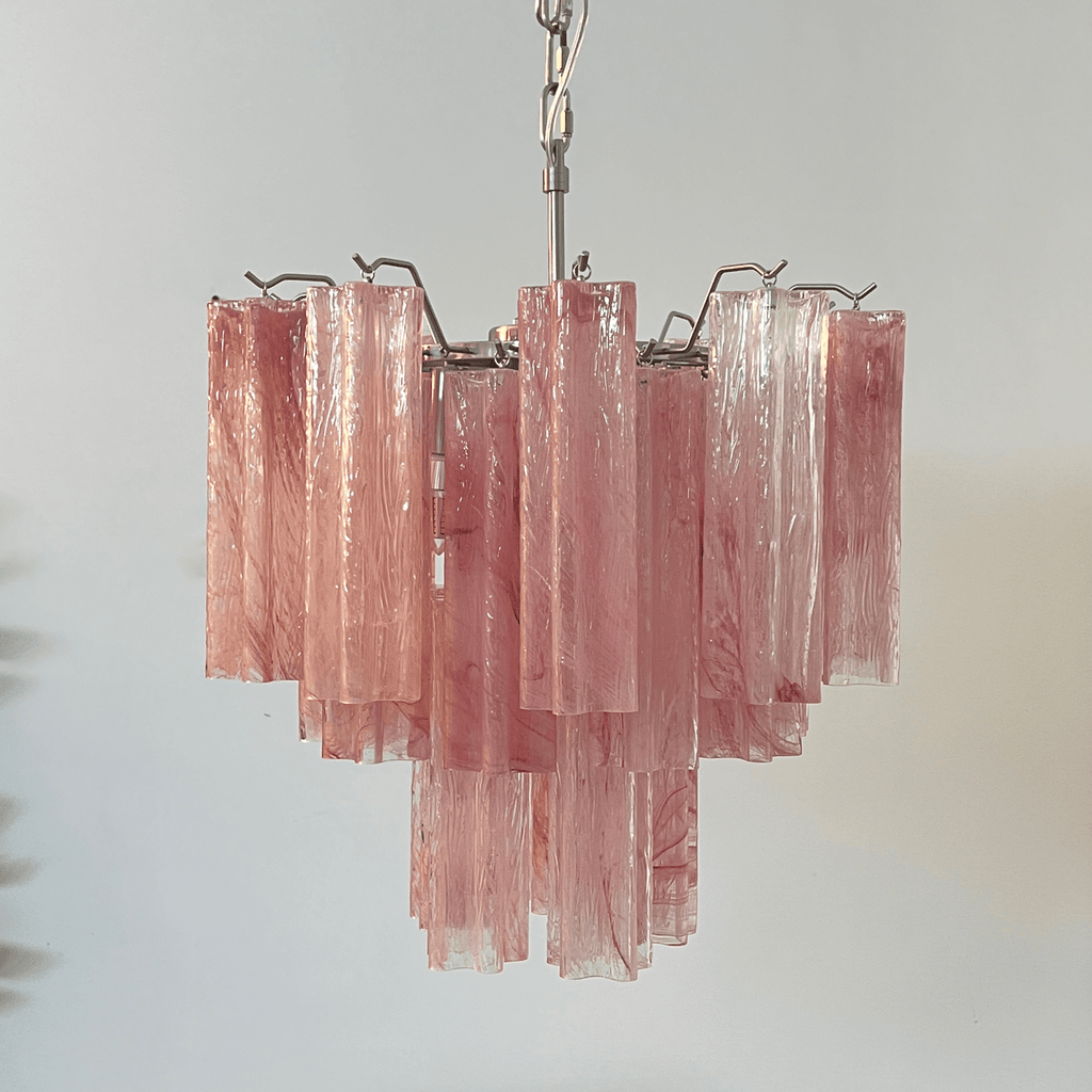 pink-glass-tubes-chandelier-anzaz-Red Cloud & Nickel-6