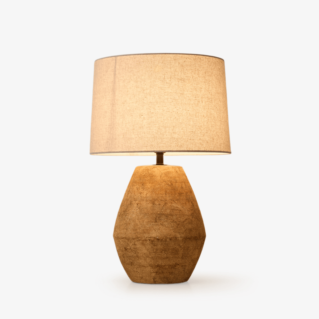 textured-terracotta-toned-table-lamp-anzaz-Terracotta color & Beige-1