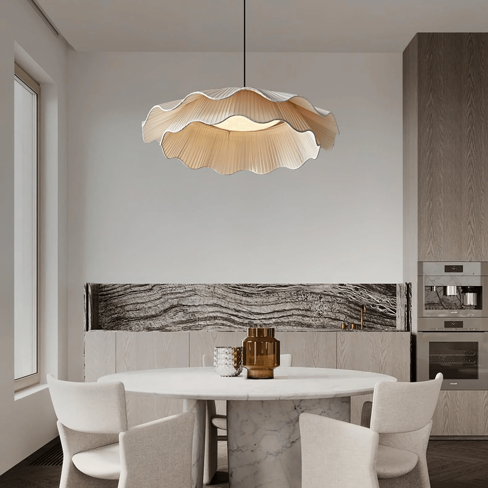 arwen-fabric-wave-pendant-lamp-anzaz-Black & Beige-2