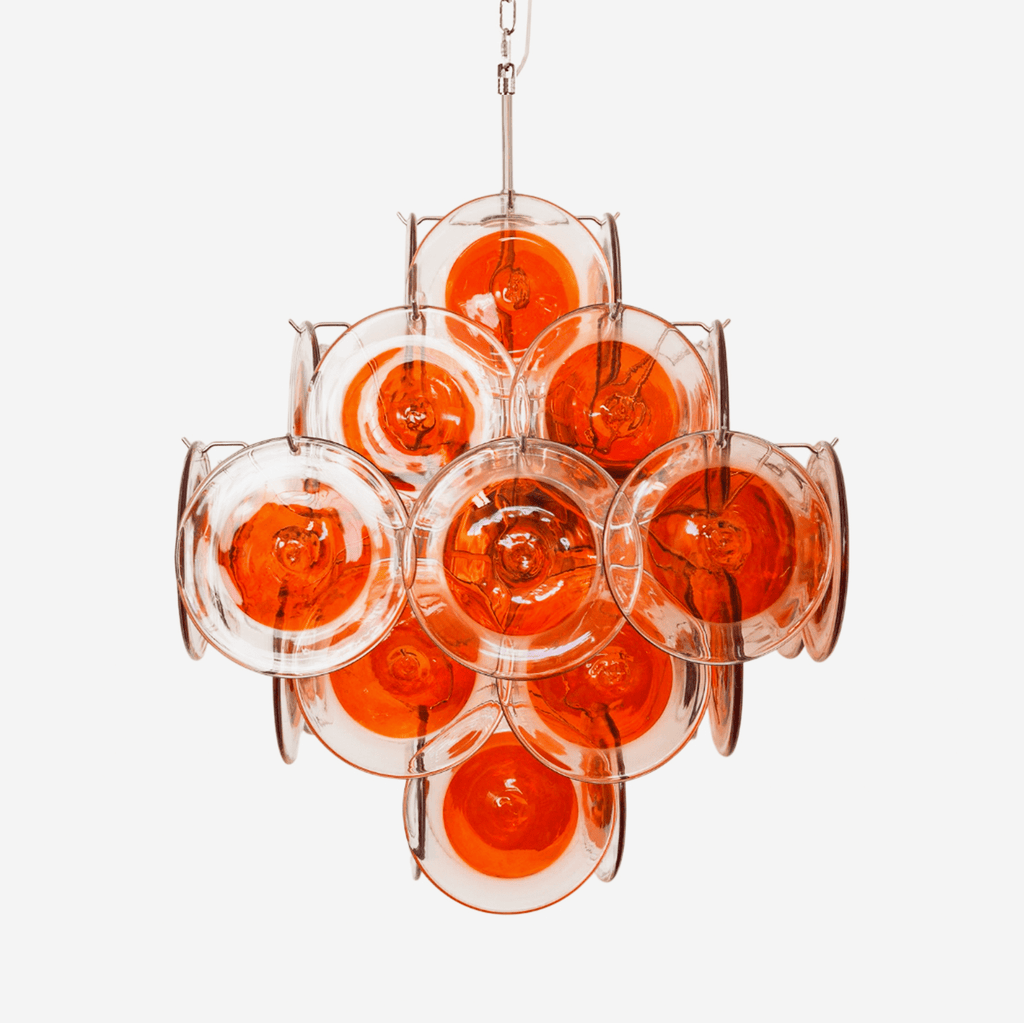 orange-transparent-murano-disc-chandelier-anzaz-Nickel & Orange Glass-1