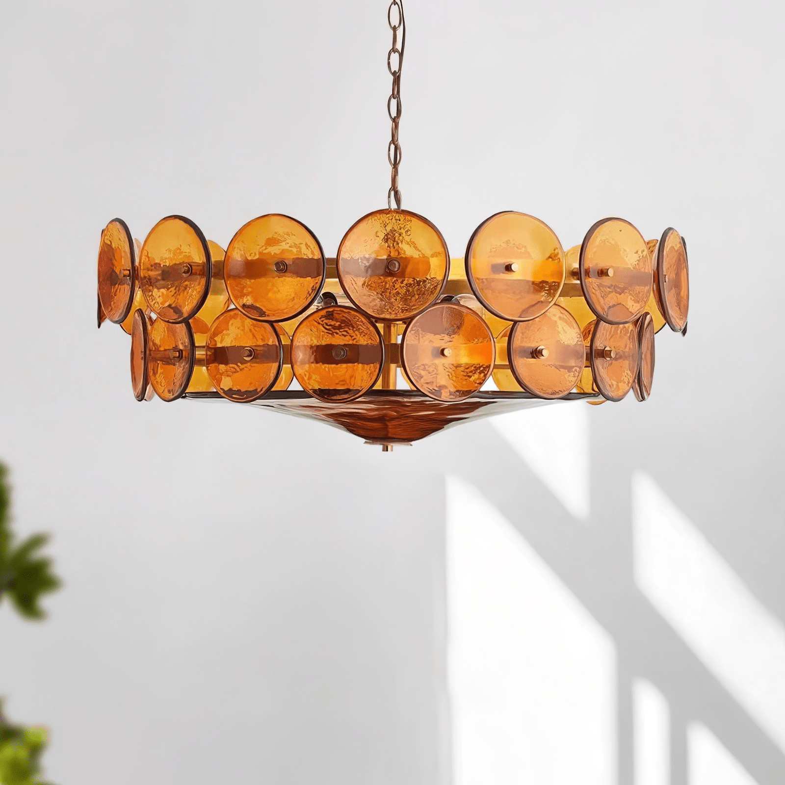 solaris-disc-chandelier-anzaz-Green & Gold-2