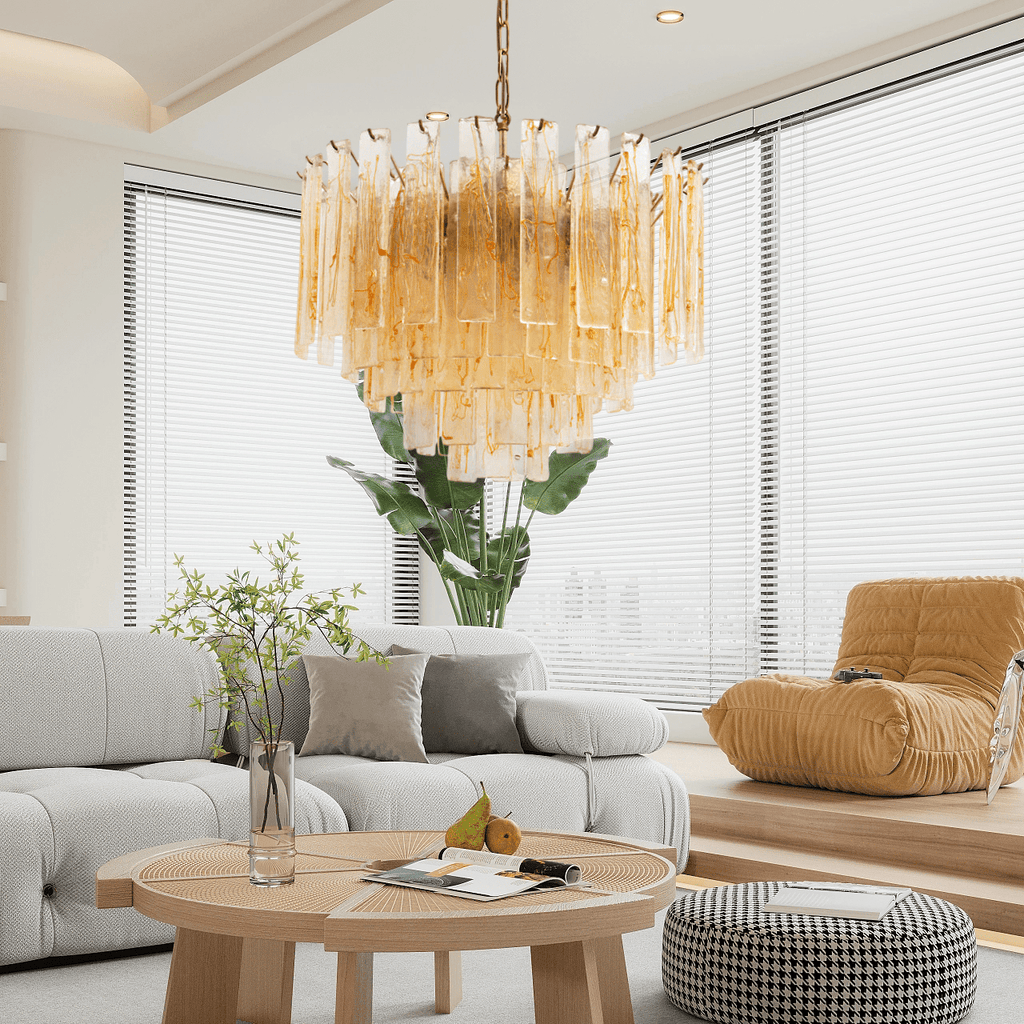 golden-amber-murano-glass-chandelier-anzaz-Amber & Gold-2