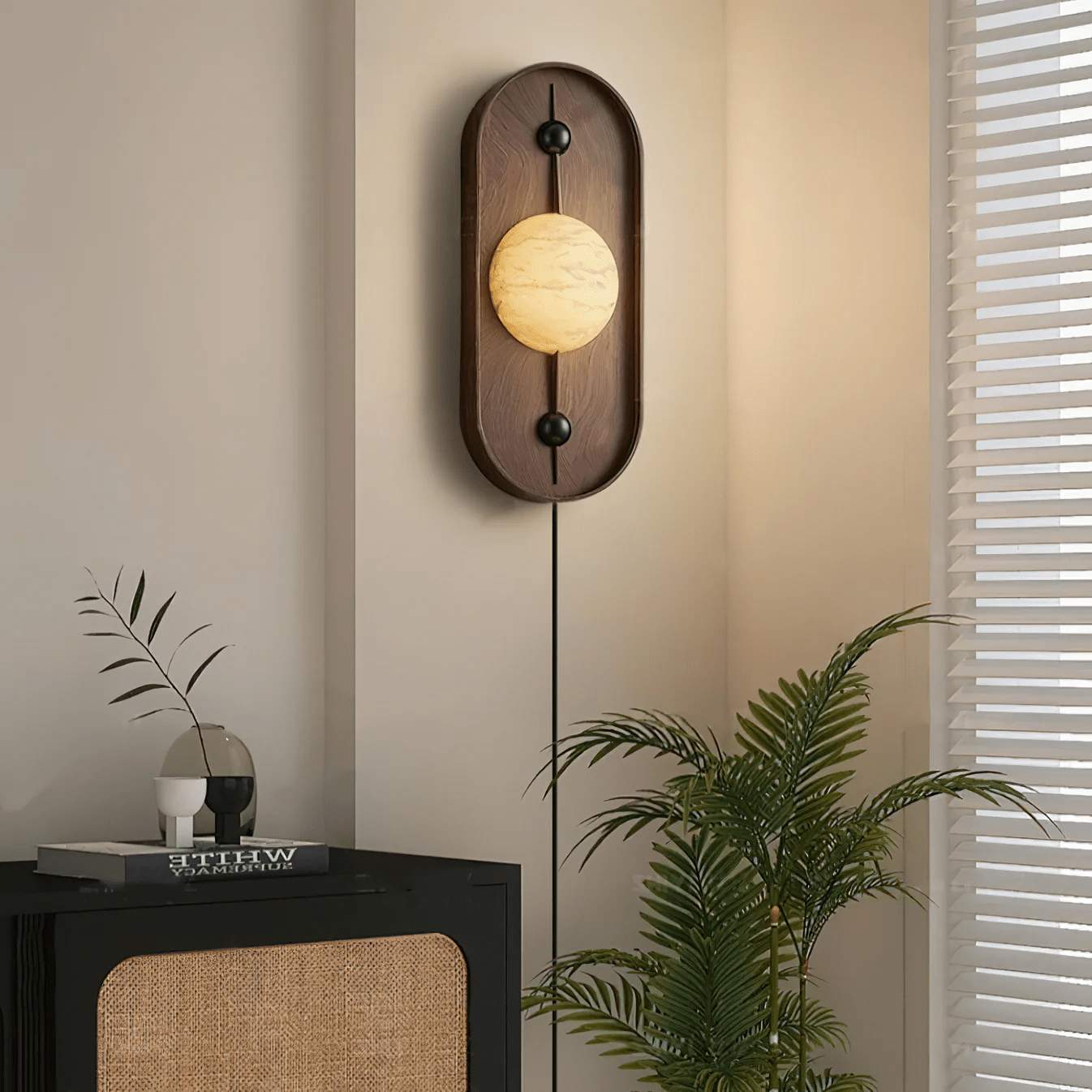 bezel-plug-in-wall-lamp-anzaz-Walnut Color & White (Warm Light)-5