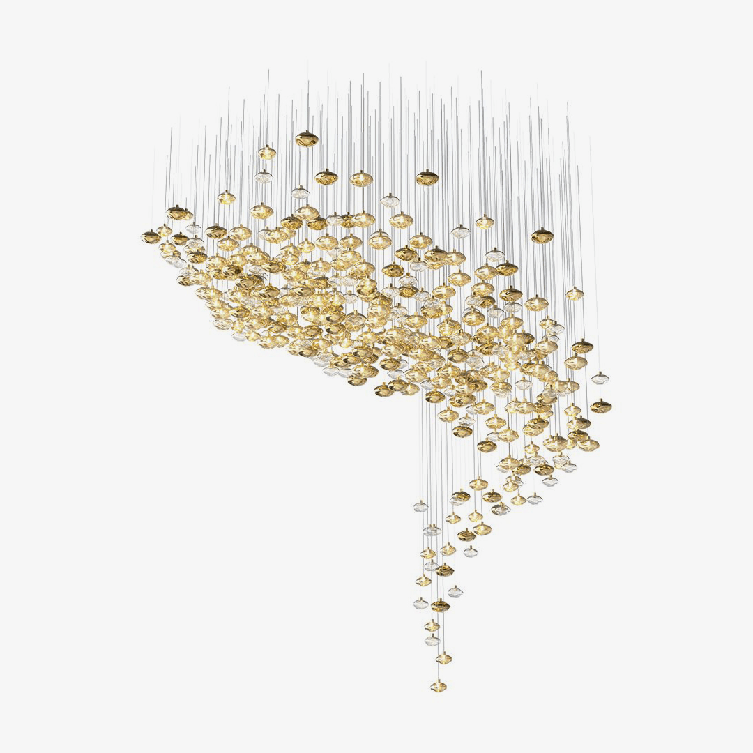 lure-chandelier-anzaz-Amber & Clear-1