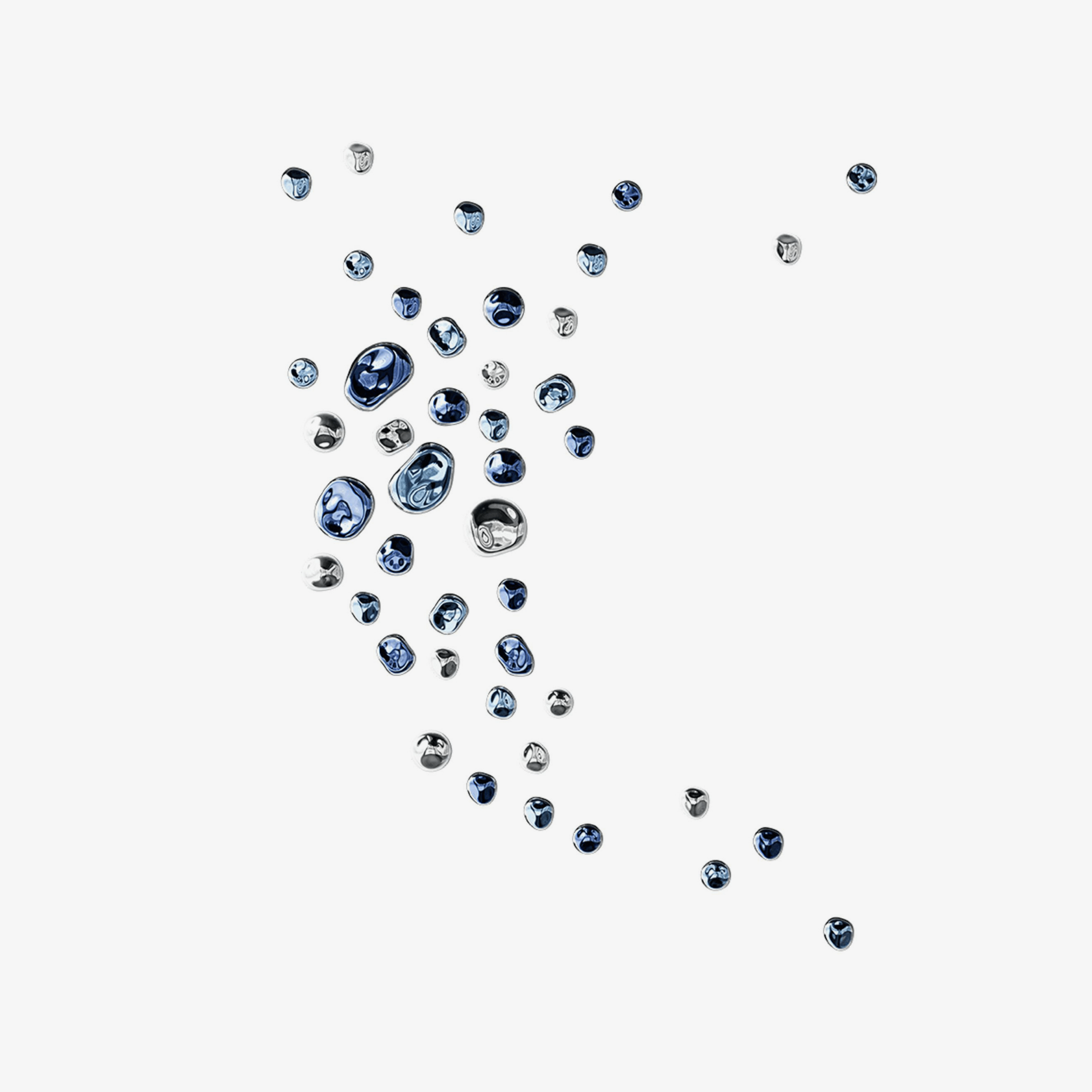nuggets-wall-lamp-anzaz-Blue & Sliver（Warm Light）-1