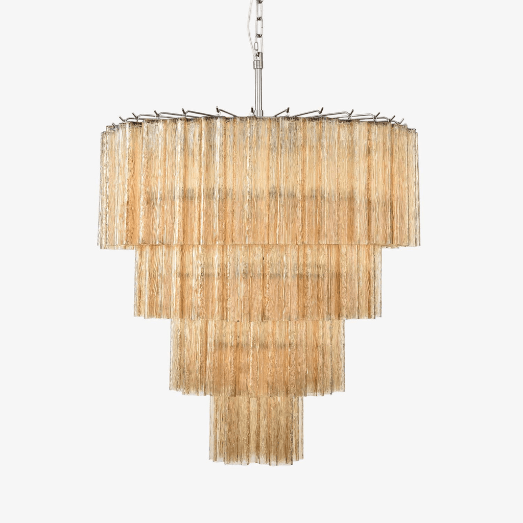 serava-cascade-murano-chandelier-anzaz-Amber & Nickel-1