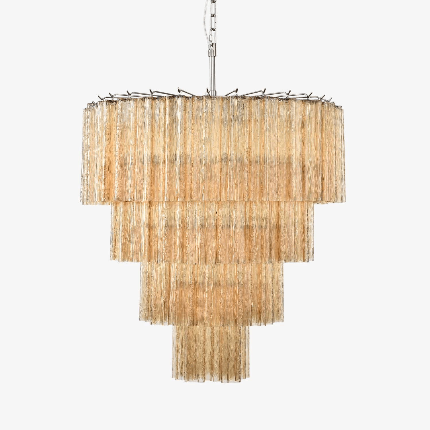 serava-cascade-murano-chandelier-anzaz-Amber & Nickel-1