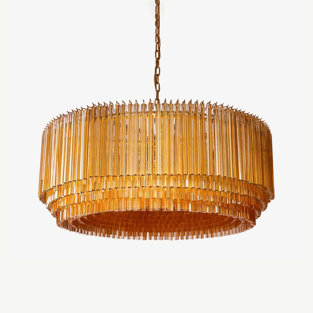 grande-amaro-drum-chandelier-anzaz-Amber & Gold-1