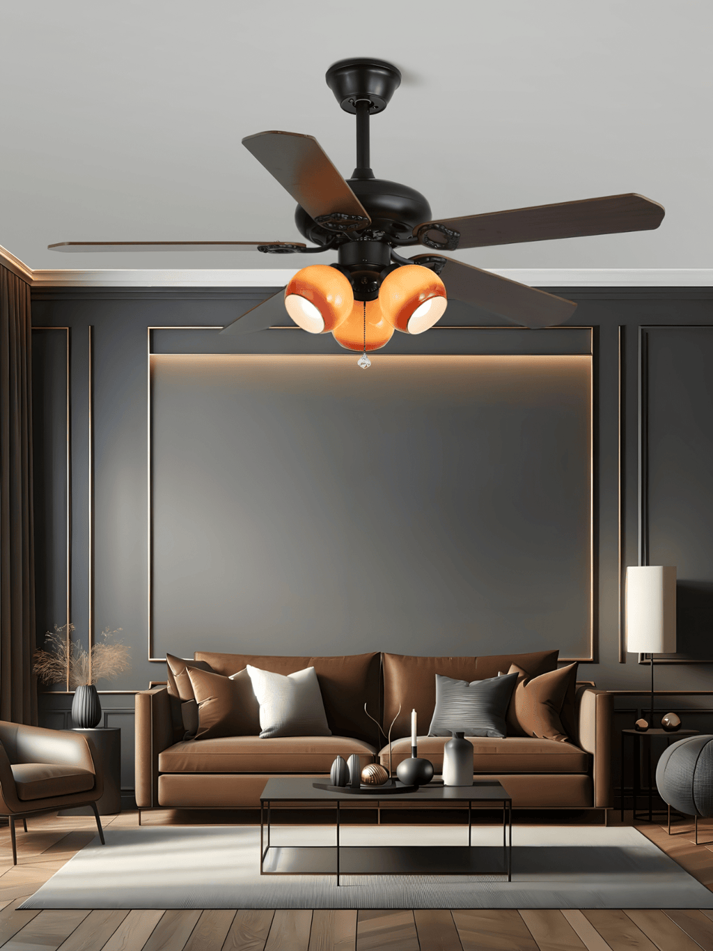 calantha-bloom-ceiling-fan-light-anzaz-Brown Lampbody & Walnut Wood Blades-5