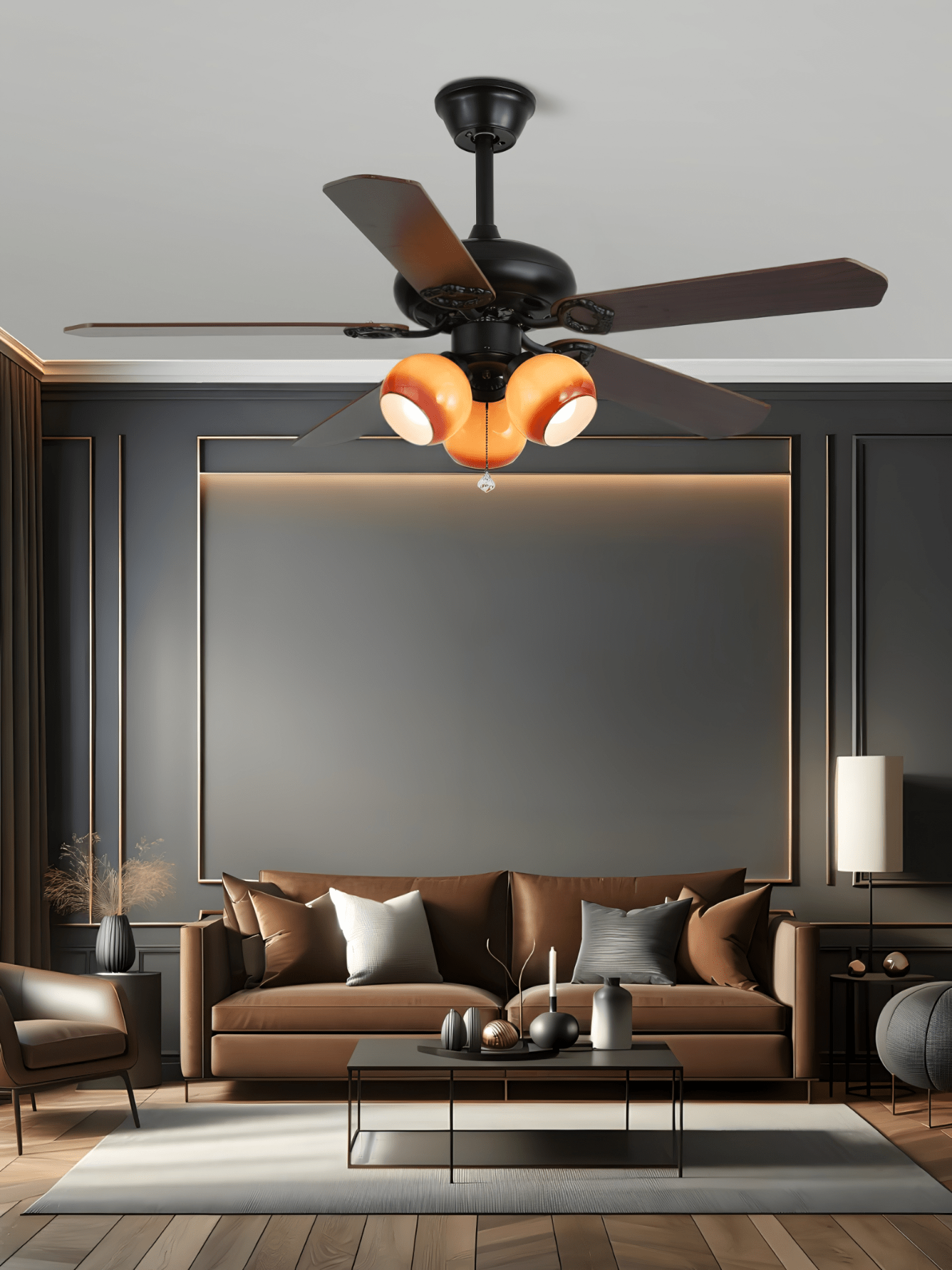 calantha-bloom-ceiling-fan-light-anzaz-Brown Lampbody & Walnut Wood Blades-5
