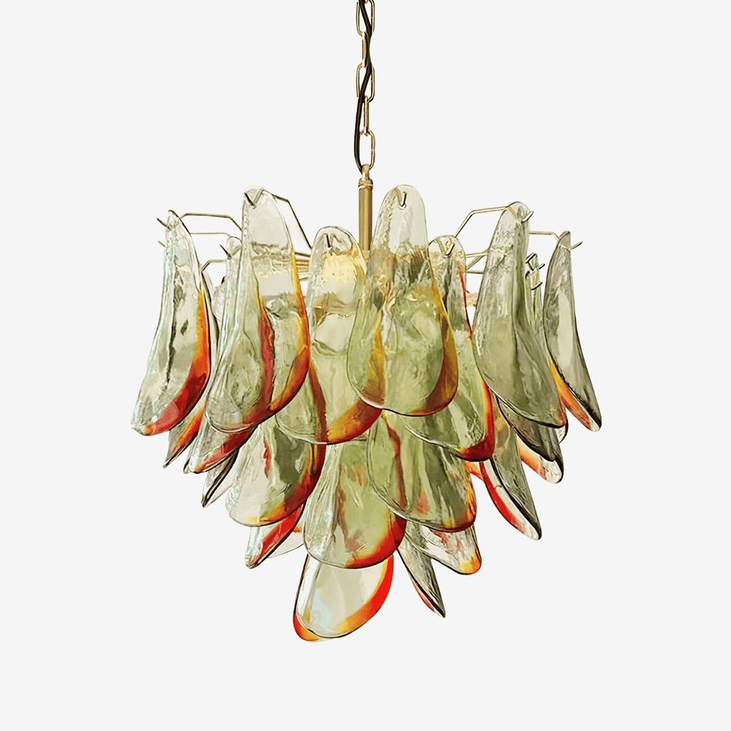 emerald-flame-murano-glass-chandelier-anzaz-Green & Gold-1