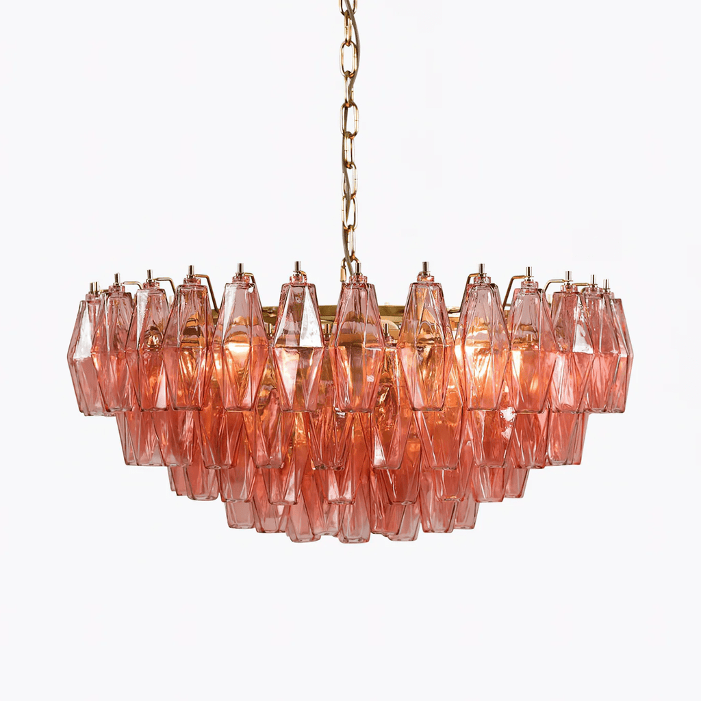 pink-polygon-drop-chandelier-anzaz-Gold & Pink-1
