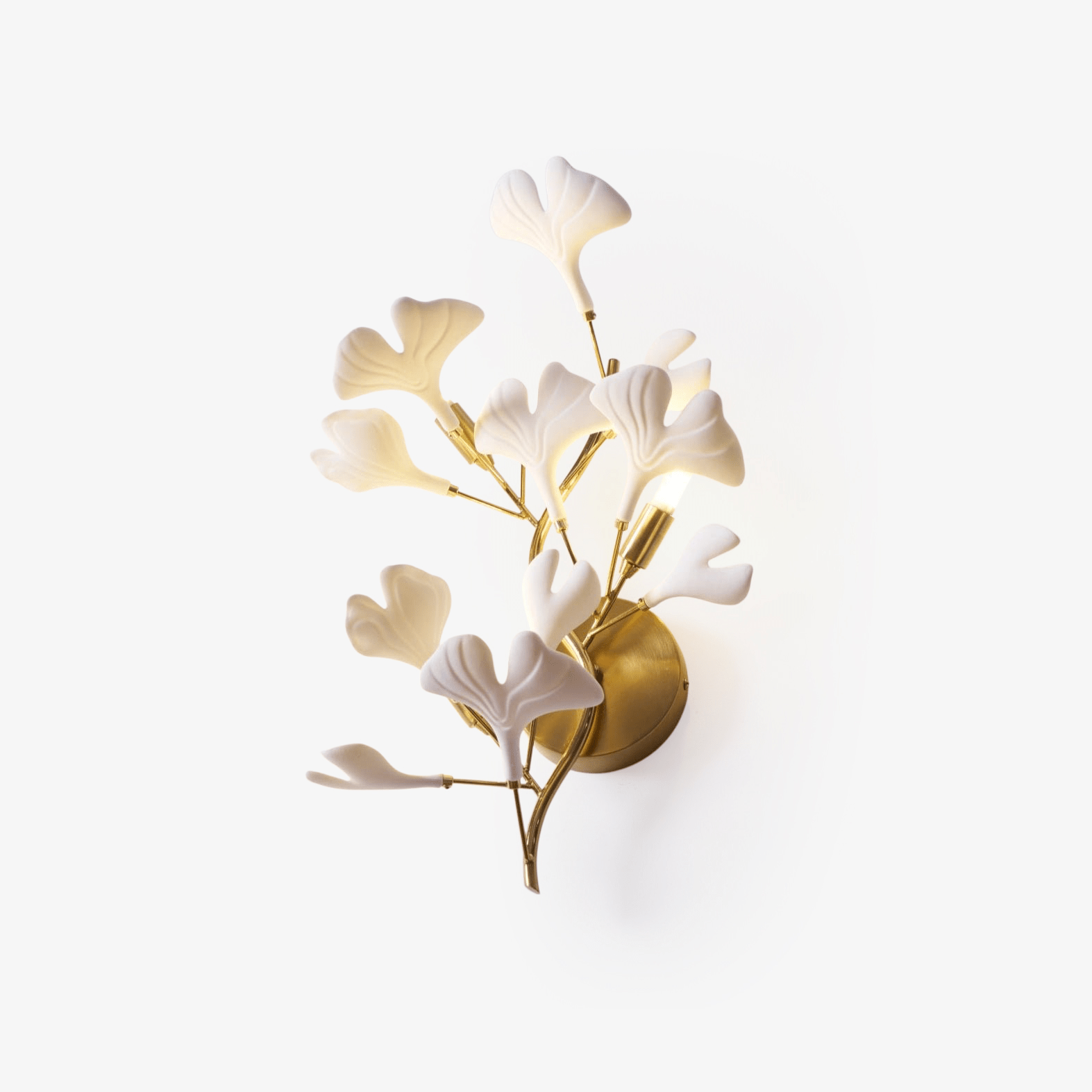 gingko-wall-lamp-anzaz-Gold & White-1