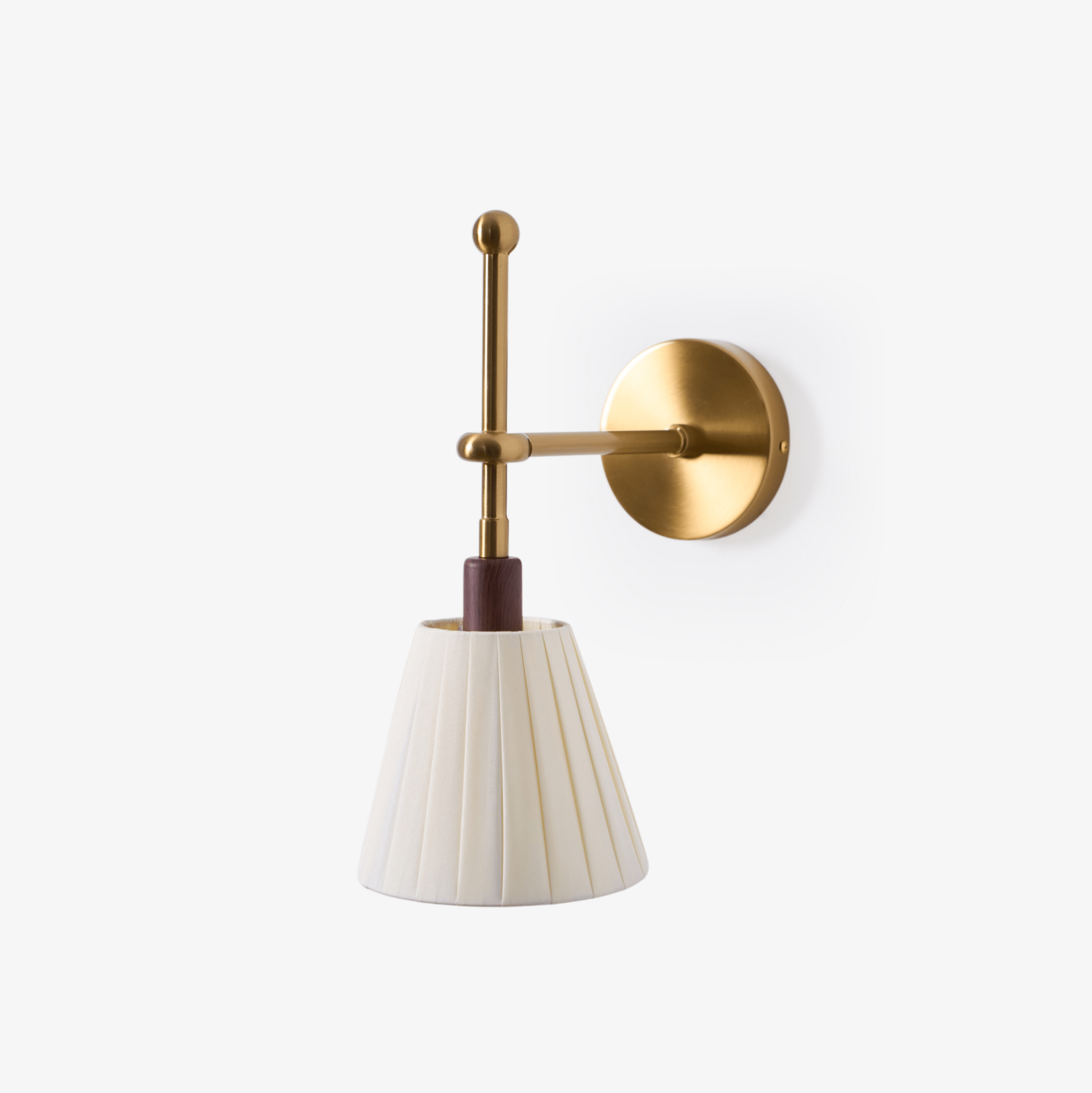 pleated-fabric-wall-lamp-anzaz-Brass & White-1