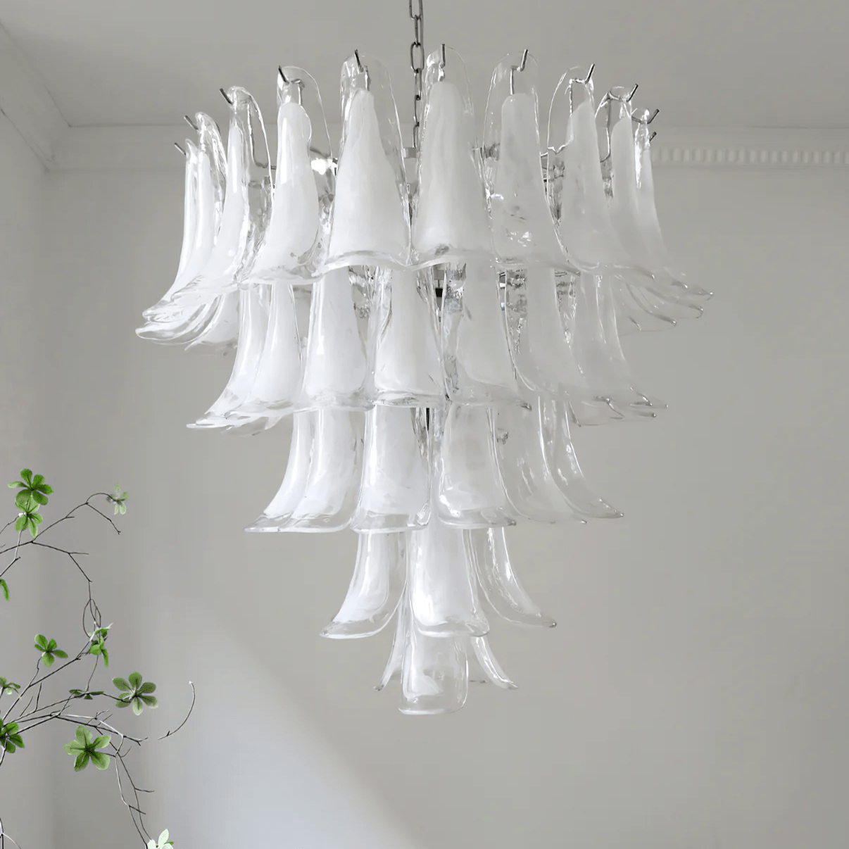 murano-transparent-glass-petals-chandelier-anzaz-Red-40