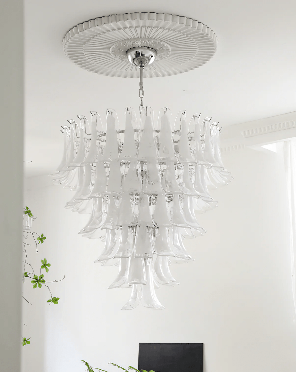 murano-transparent-glass-petals-chandelier-anzaz-Blue-41