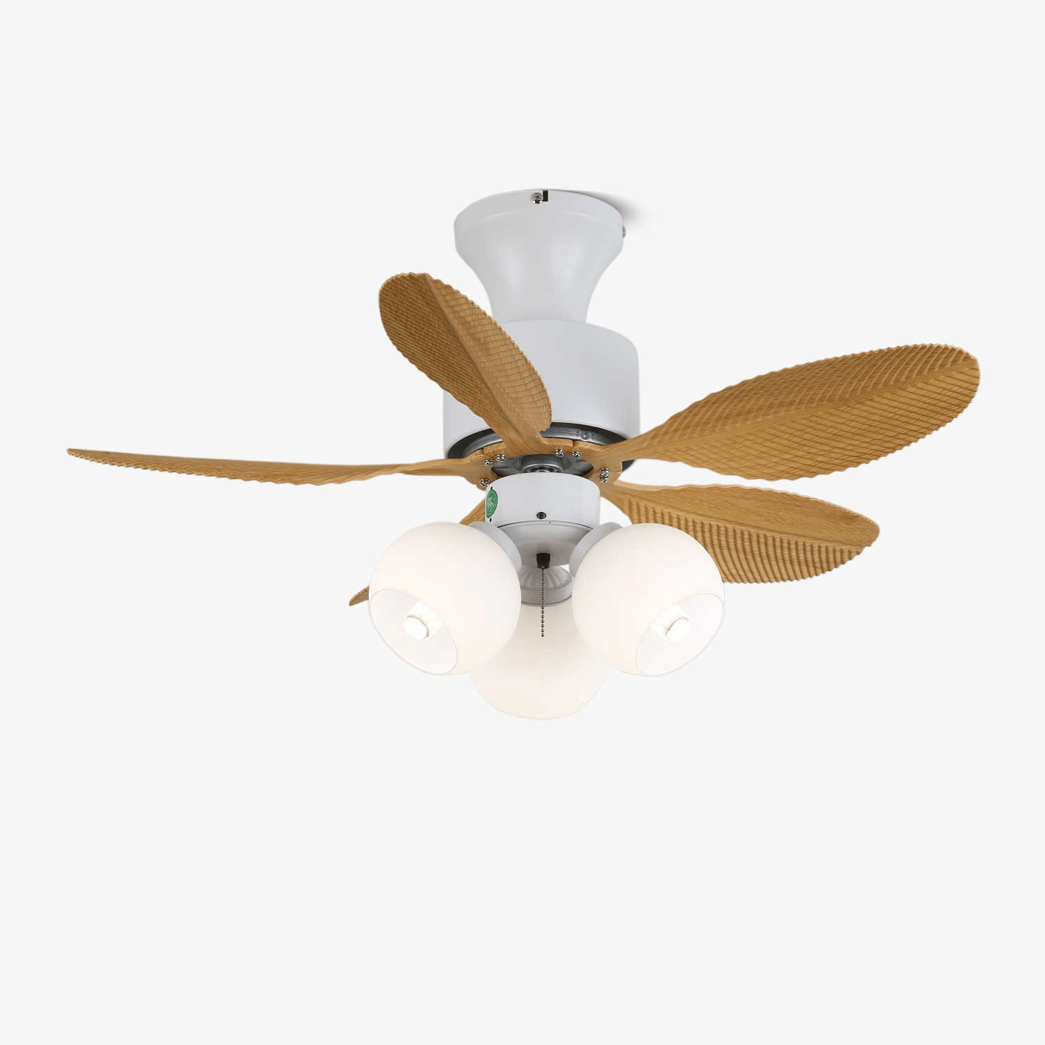 palm-bliss-ceiling-fan-light-anzaz-Wood Color & White-1