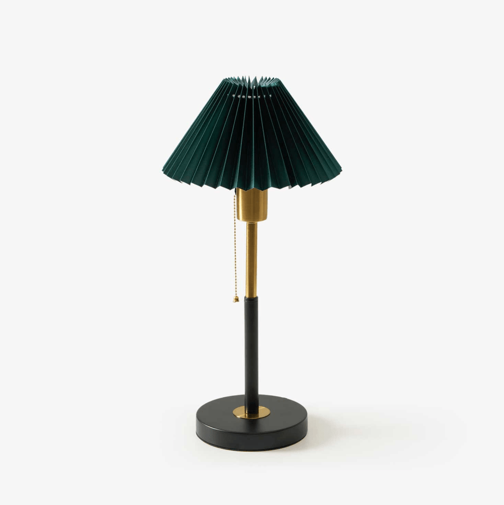 lumi-pleated-table-lamp-anzaz-Black & Gold & Green-1