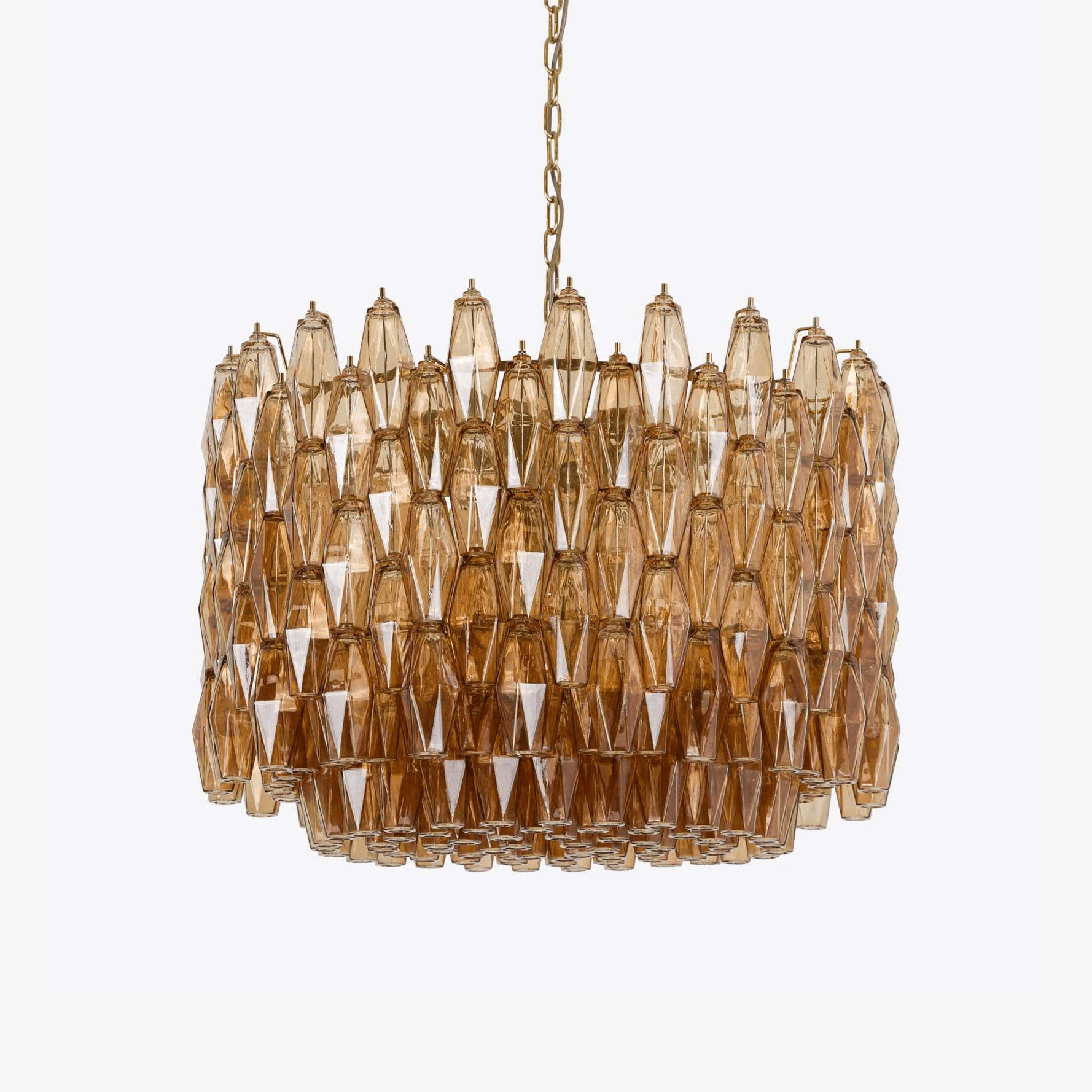 drum-sorrento-chandelier-anzaz-Amber Glass & Gold-1