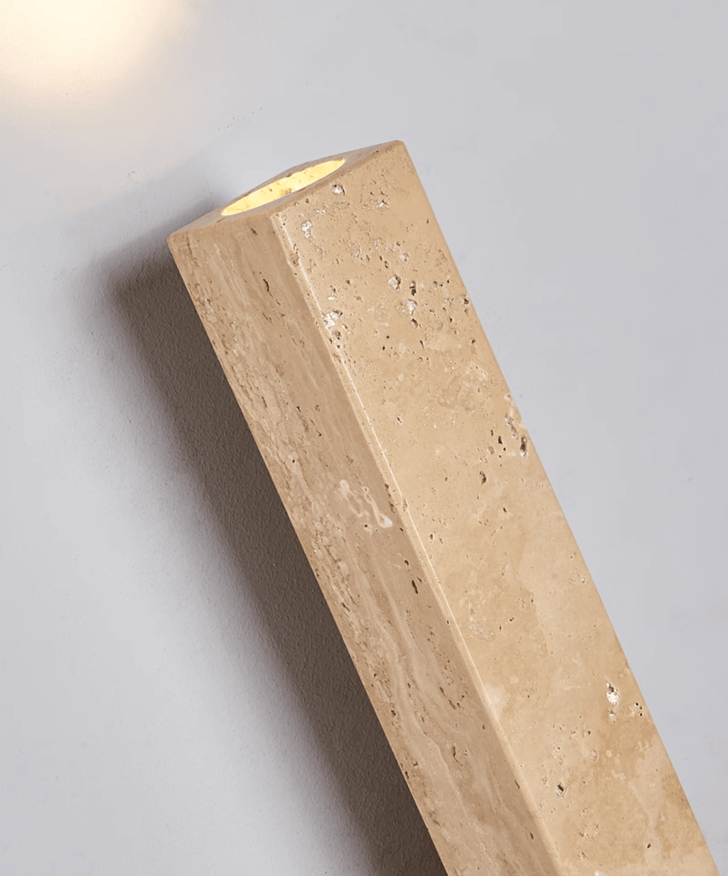 travertine-column-wall-light-anzaz-Dark walnut & Yellow Travertine-7