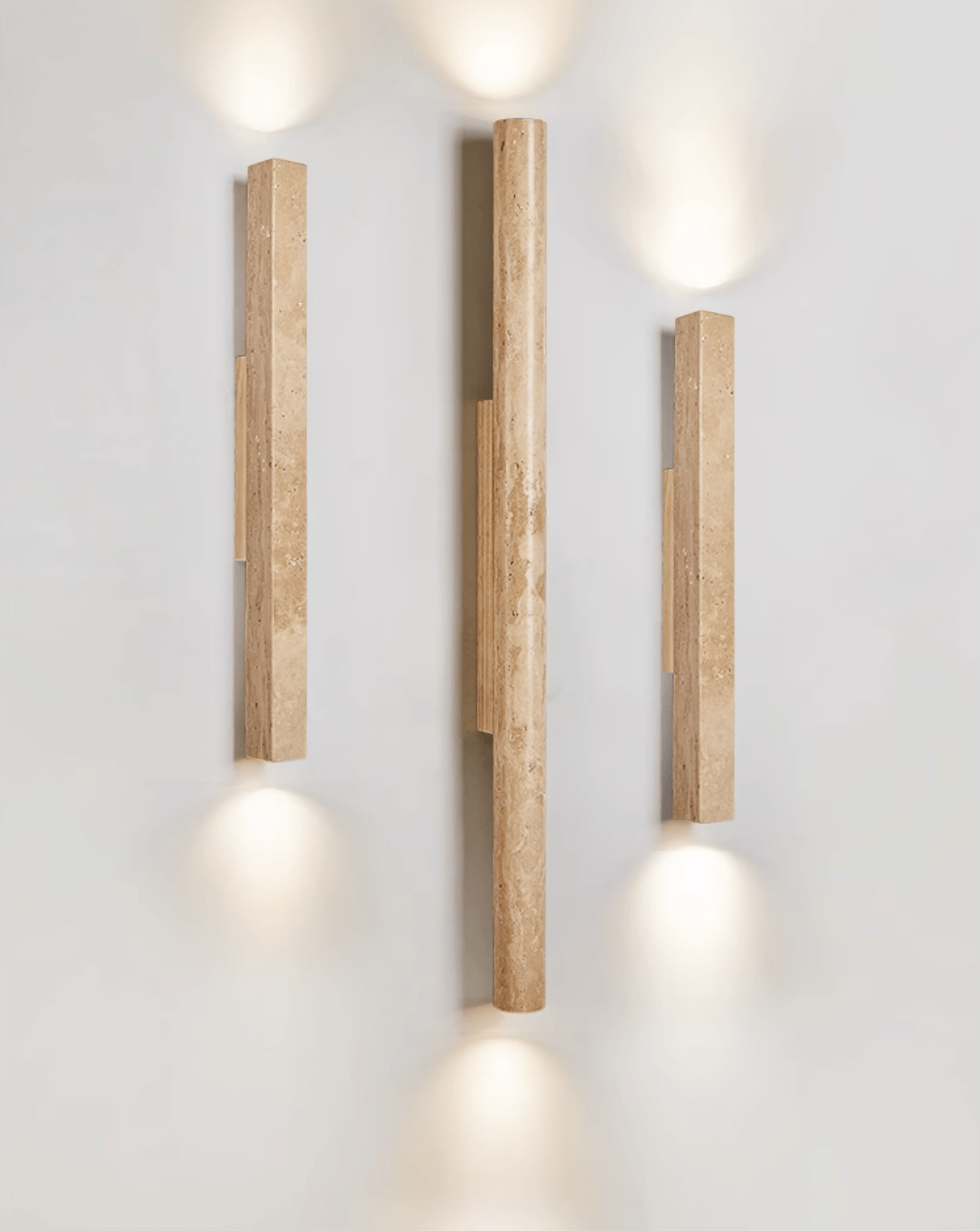 travertine-column-wall-light-anzaz-Wood color & Yellow Travertine-8