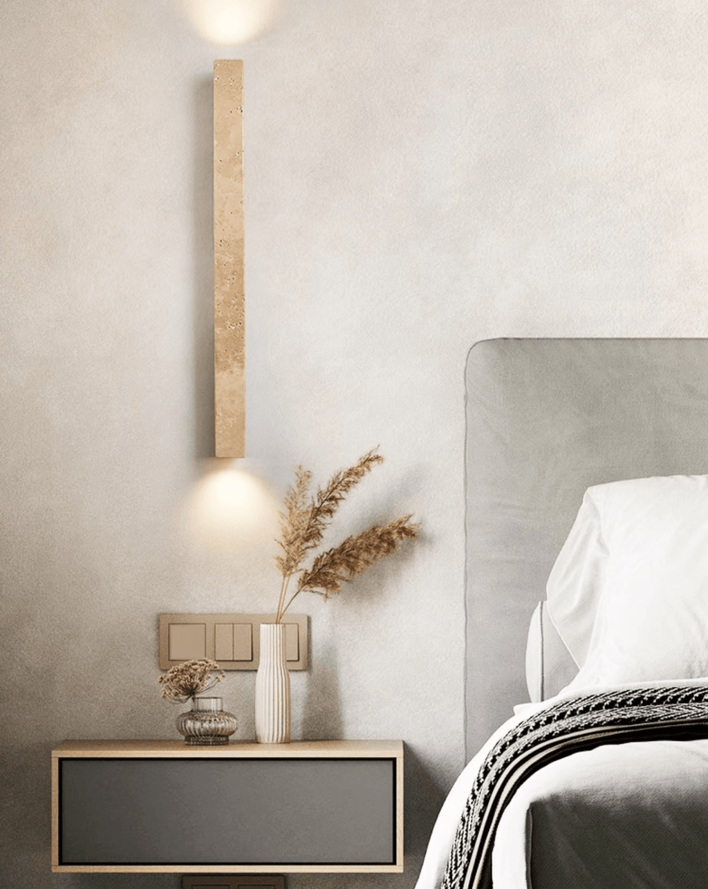 travertine-column-wall-light-anzaz-Wood color & Yellow Travertine-10