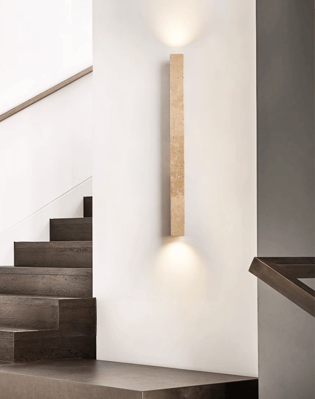 travertine-column-wall-light-anzaz-Dark walnut & Yellow Travertine-11