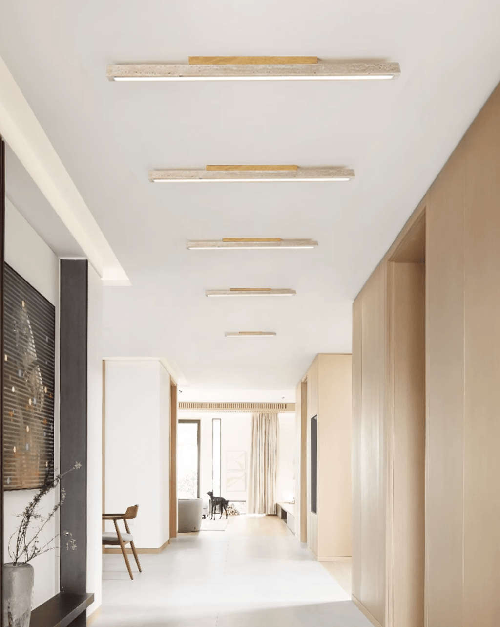 travertine-column-ceiling-light-anzaz-Dark walnut & Yellow Travertine-5