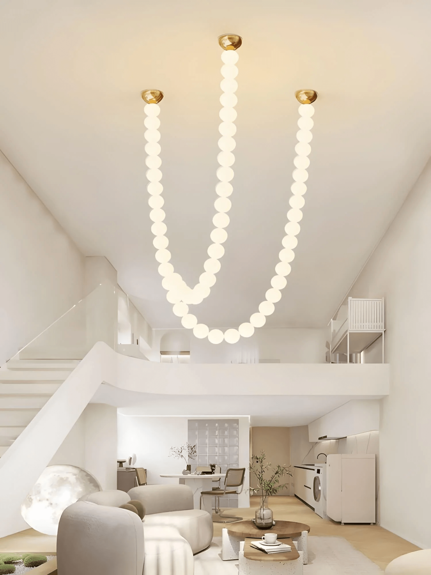 halti-necklace-acrylic-chandelier-anzaz-Gold & White-11
